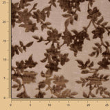 Brown-toned Floral Devoré Openwork on Chiffon - Ribes y Casals