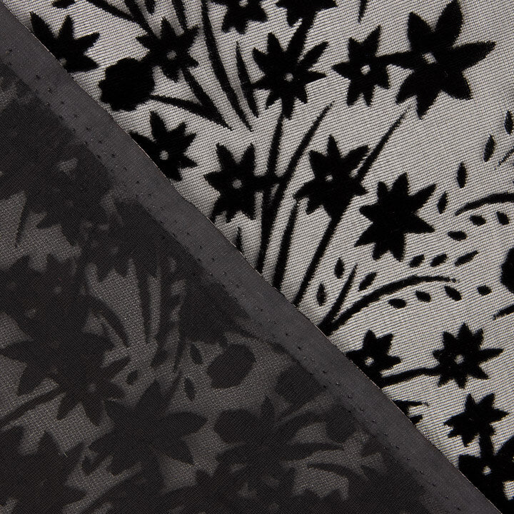 Devoré Floral Dentelle on Chiffon - Ribes y Casals