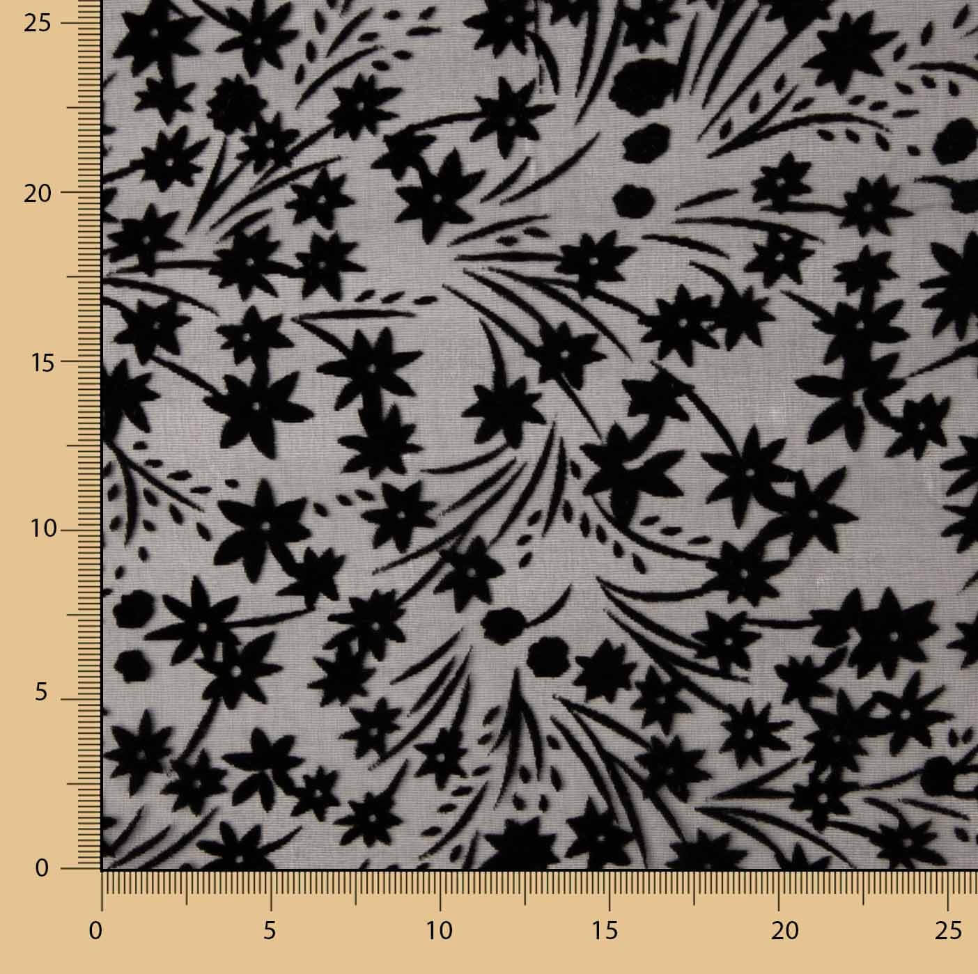 Devoré Floral Dentelle on Chiffon - Ribes y Casals