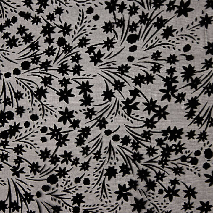 Devoré Floral Dentelle on Chiffon - Ribes y Casals