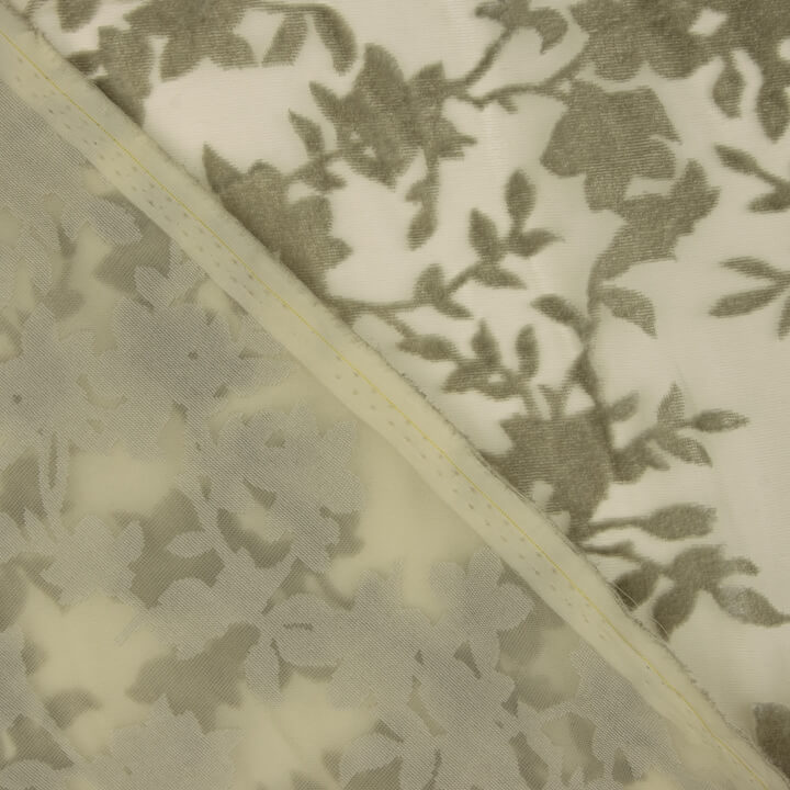 Devoré Floral Dentelle on Chiffon - Ribes y Casals