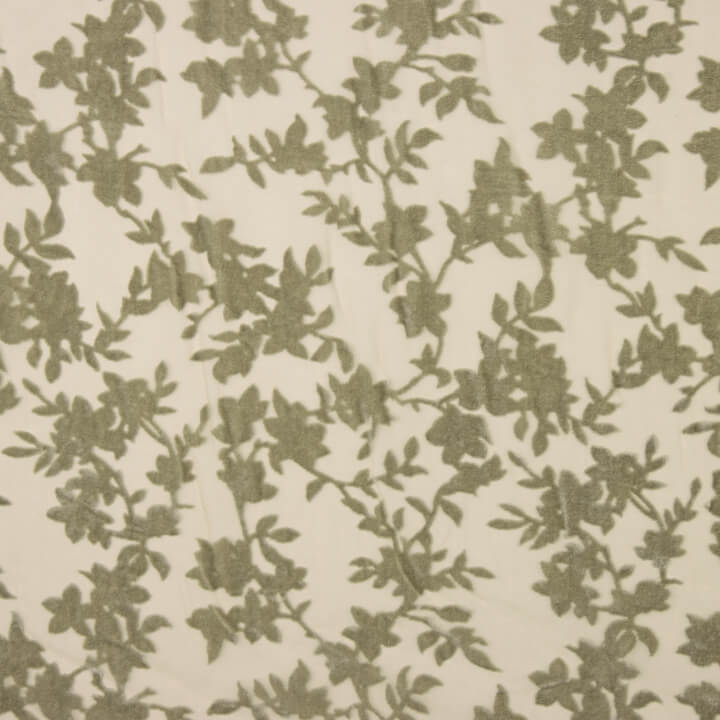 Devoré Floral Dentelle on Chiffon - Ribes y Casals