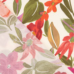 Fuchsia and Orange Floral Print Viscose - Ribes y Casals