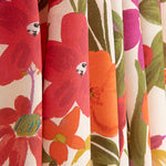 Fuchsia and Orange Floral Print Viscose - Ribes y Casals