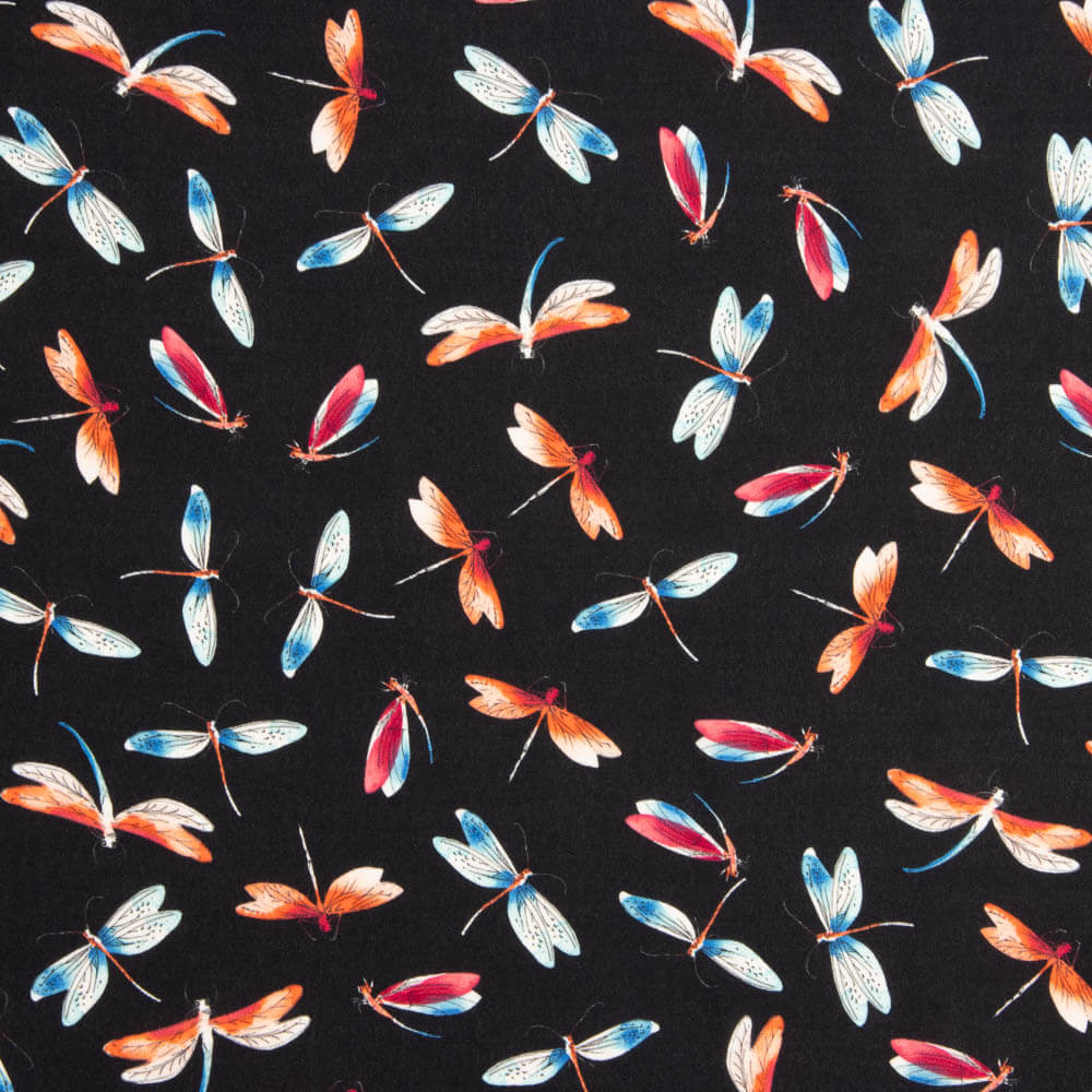 Printed Georgette with Dragonflies - Ribes y Casals