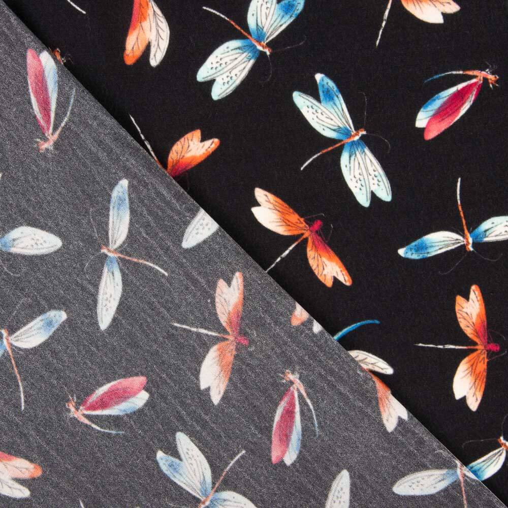 Printed Georgette with Dragonflies - Ribes y Casals