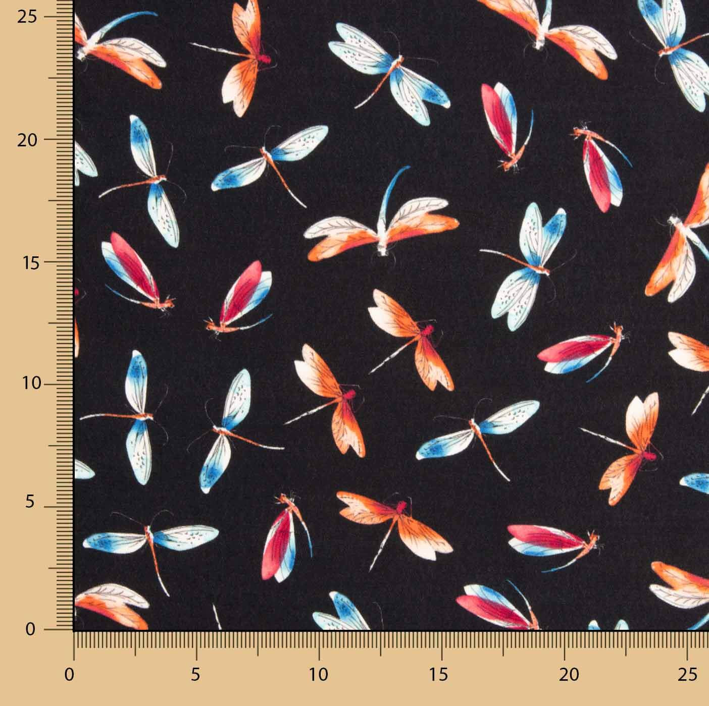 Printed Georgette with Dragonflies - Ribes y Casals