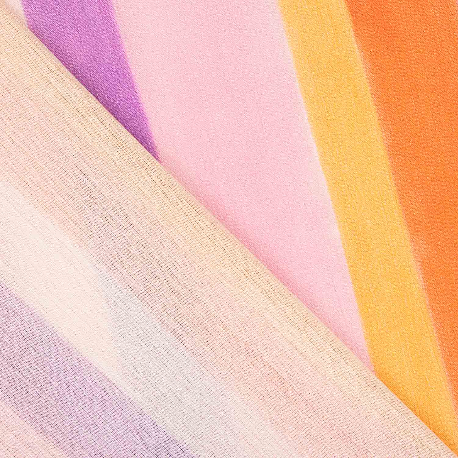 Soft Multicoloured Stripe-Printed Bambula Viscose - Ribes y Casals