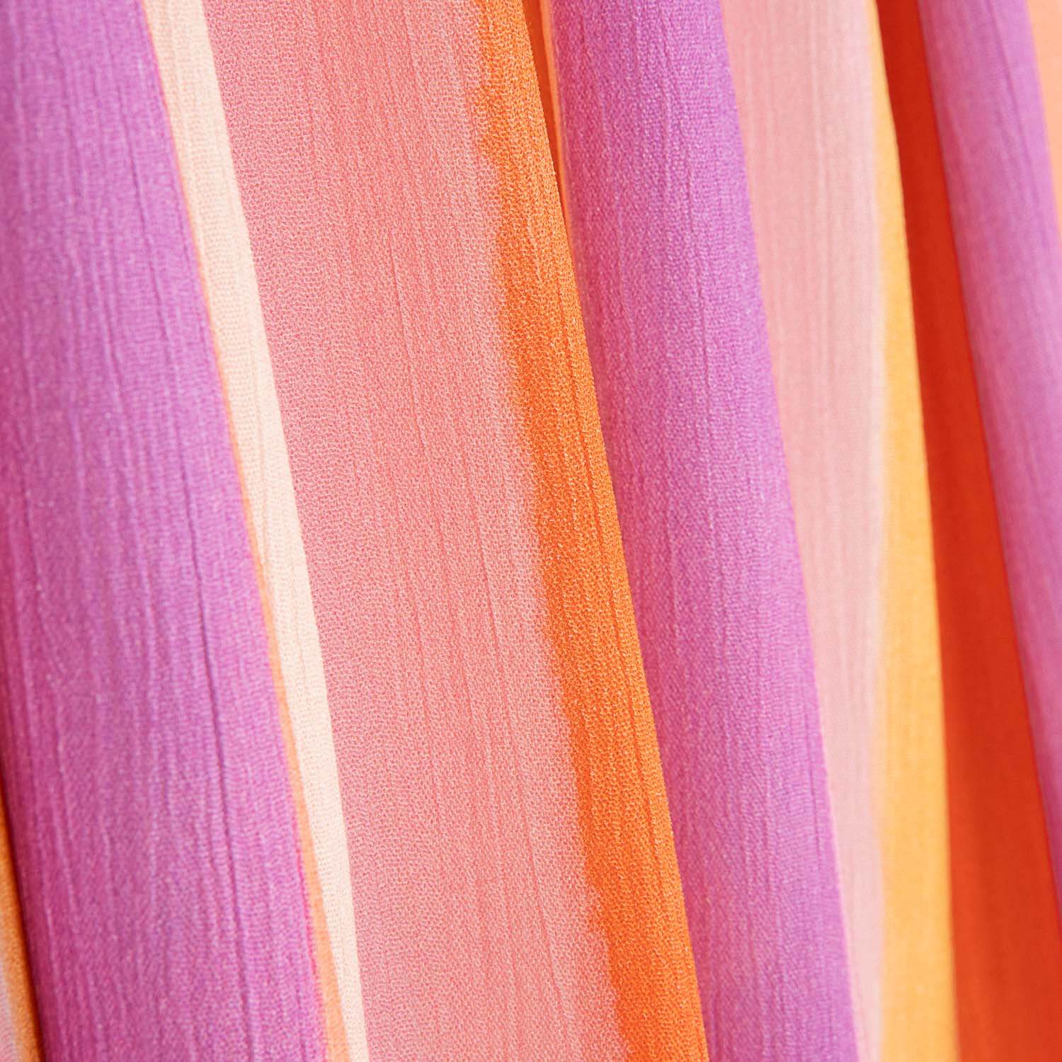 Soft Multicoloured Stripe-Printed Bambula Viscose - Ribes y Casals