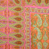 Paisley-print viscose crepe remnant in fuchsia - Various lengths x 140 cm wide - Ribes y Casals