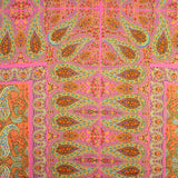 Paisley-print viscose crepe remnant in fuchsia - Various lengths x 140 cm wide - Ribes y Casals