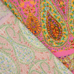 Paisley-print viscose crepe remnant in fuchsia - Various lengths x 140 cm wide - Ribes y Casals