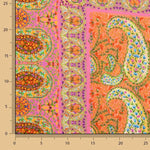 Paisley-print viscose crepe remnant in fuchsia - Various lengths x 140 cm wide - Ribes y Casals