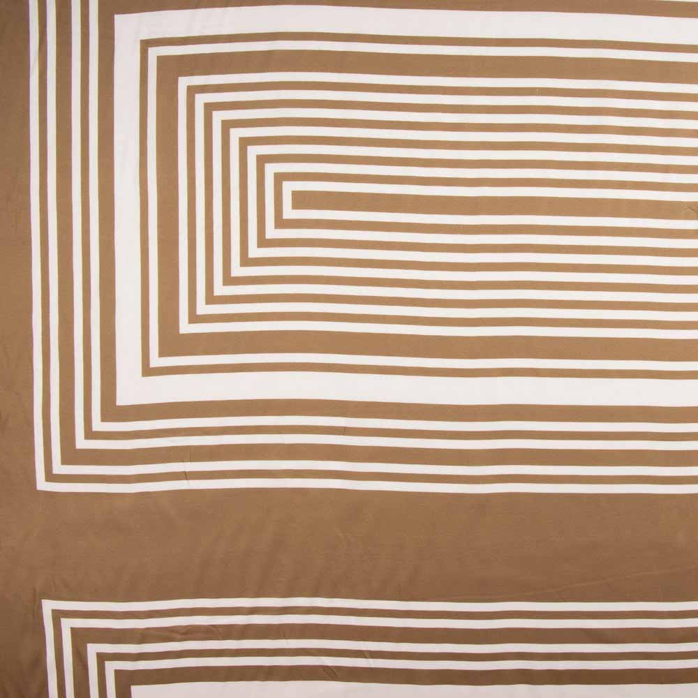 Café Latte Printed Polyester Satin - Ribes y Casals