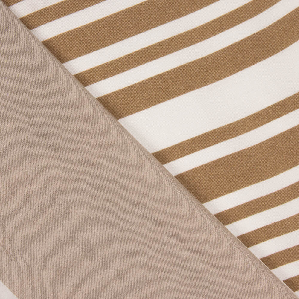 Café Latte Printed Polyester Satin - Ribes y Casals
