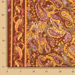 Rustic Viscose with Cashmere Print in Terracotta - Ribes y Casals
