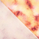 Watercolour-effect printed viscose in coral shades - Ribes y Casals