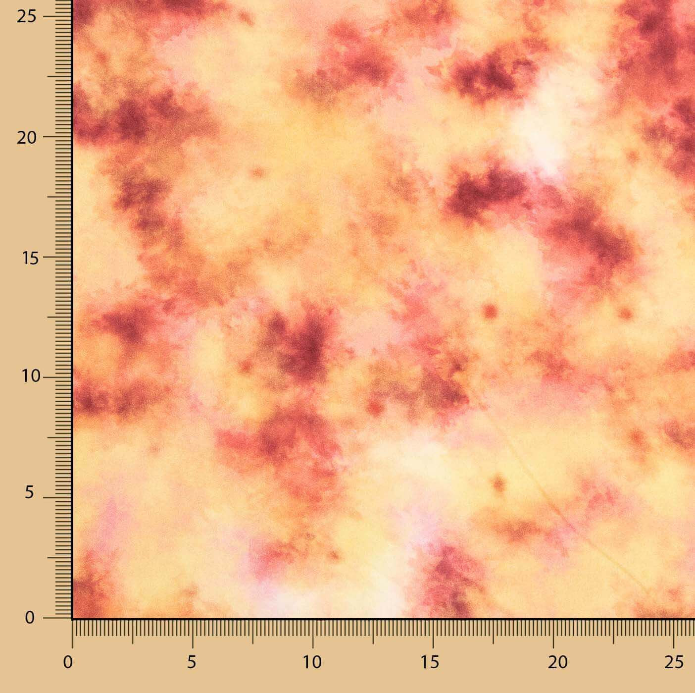 Watercolour-effect printed viscose in coral shades - Ribes y Casals