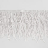 Pearl Grey Feather Plus Fringe - Ribes y Casals