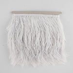 Pearl Grey Feather Plus Fringe - Ribes y Casals