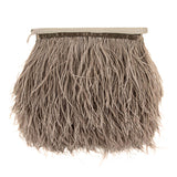 Taupe Grey Feather Plus Fringe - Ribes y Casals