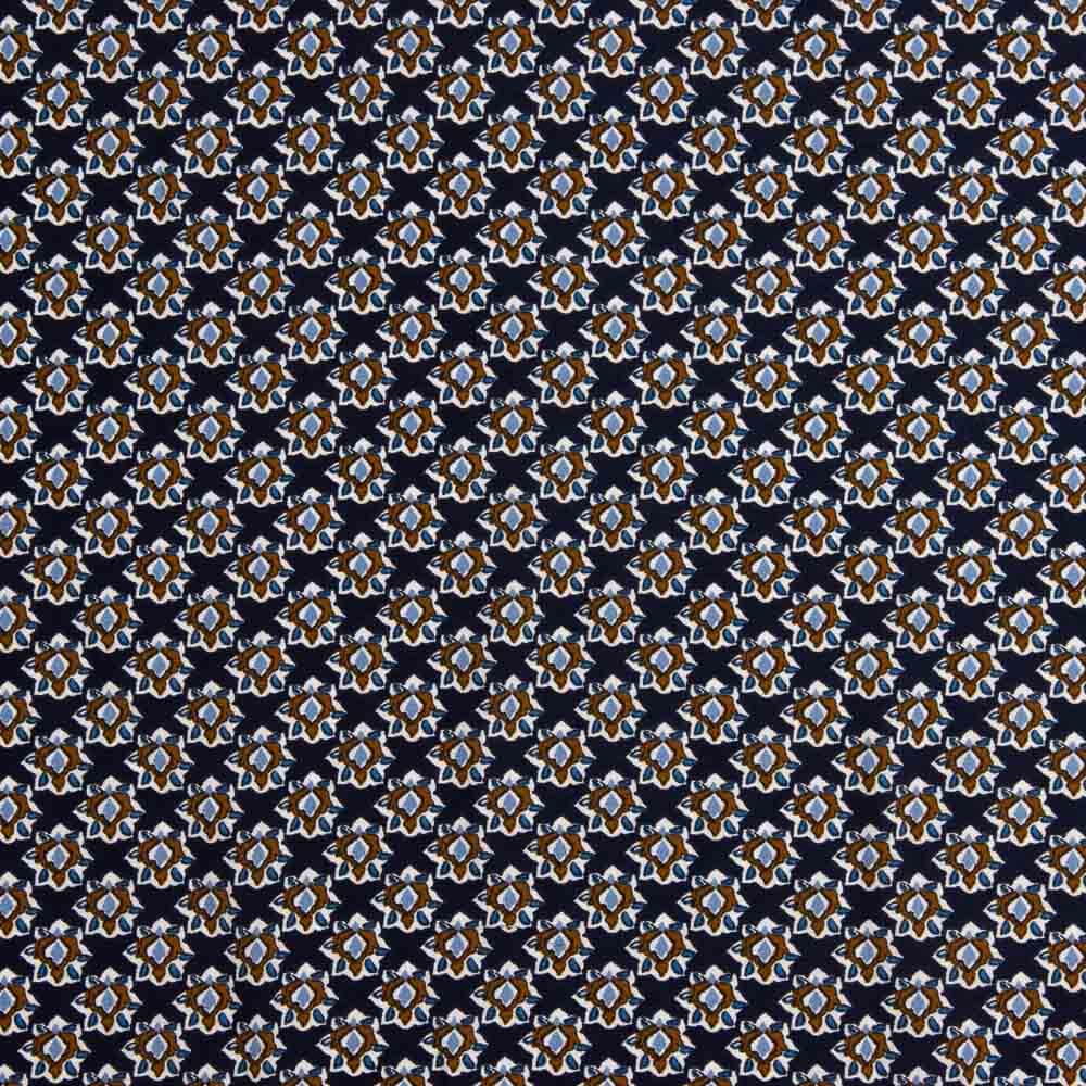 Small Floral Print Viscose in Navy - Ribes y Casals