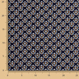 Small Floral Print Viscose in Navy - Ribes y Casals