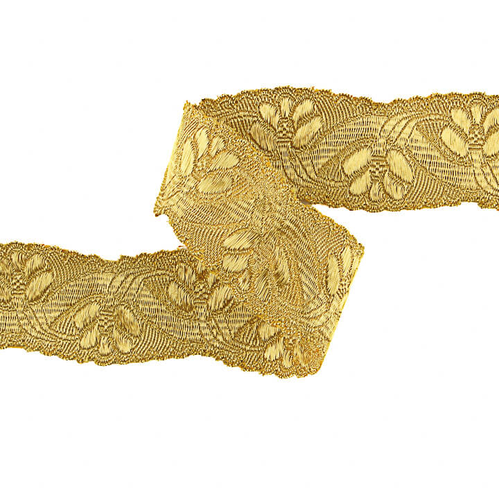 Gold Metallic Braid Trim Ref. 95001 – Width 40 mm - Ribes y Casals