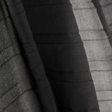 Black Soleil Pleated Chiffon Gauze - Ribes y Casals
