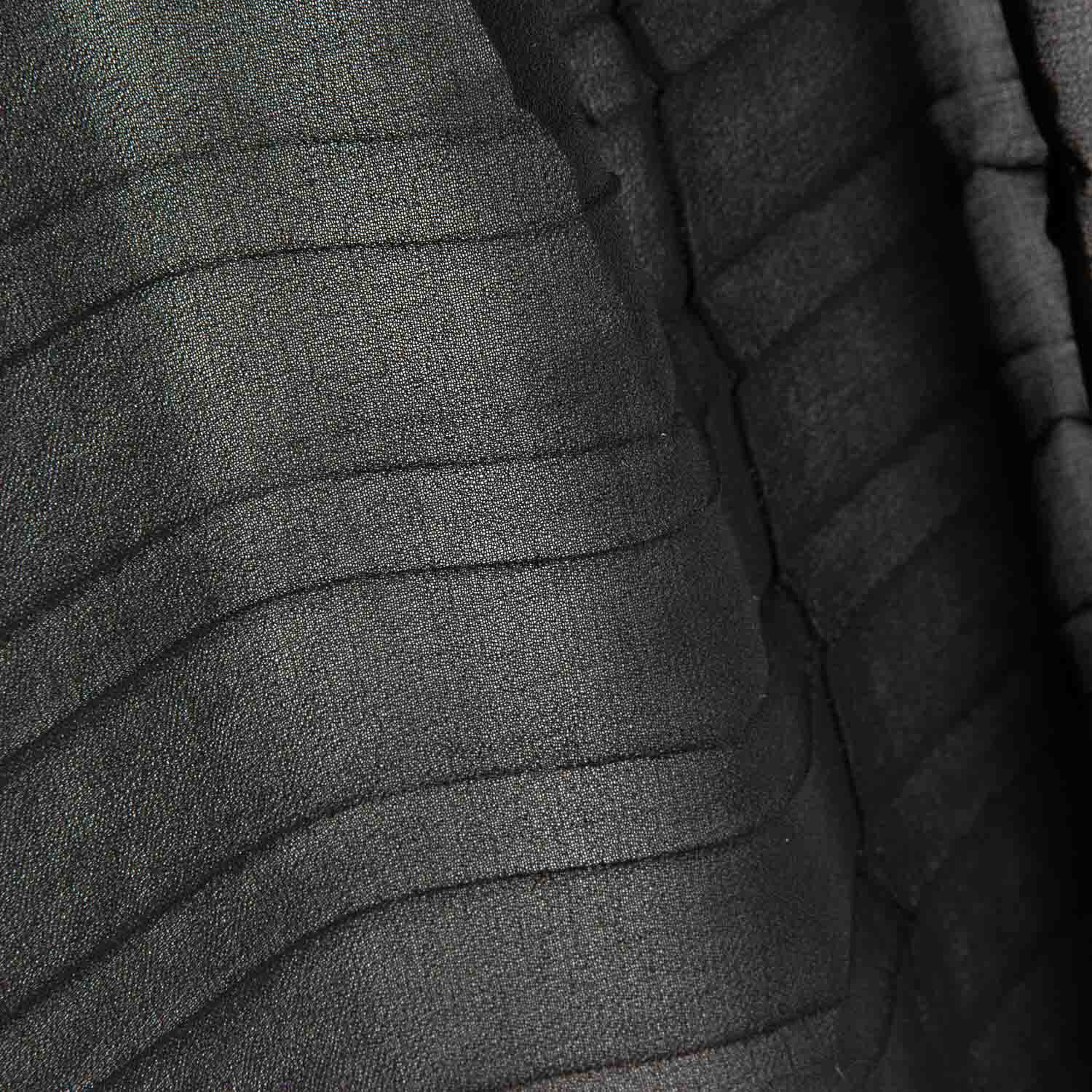 Black Soleil Pleated Chiffon Gauze - Ribes y Casals