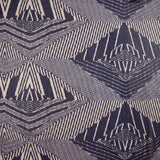 Geometric Print Ebony Purple Bambula Gauze - Ribes y Casals
