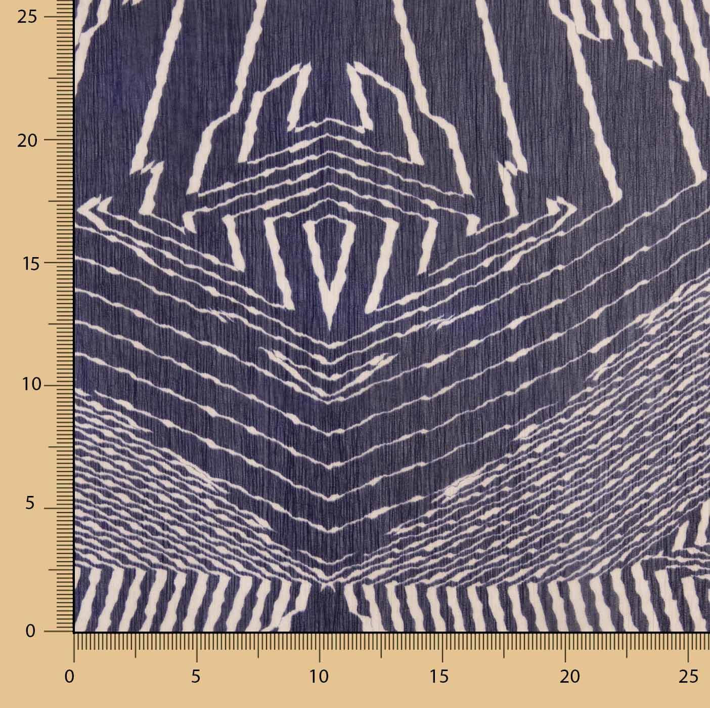 Geometric Print Ebony Purple Bambula Gauze - Ribes y Casals
