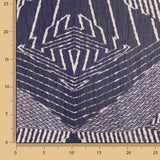 Geometric Print Ebony Purple Bambula Gauze - Ribes y Casals