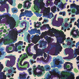 Violet Watercolour Print Polyester Gauze - Ribes y Casals