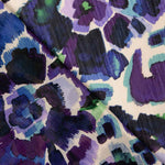 Violet Watercolour Print Polyester Gauze - Ribes y Casals