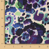 Violet Watercolour Print Polyester Gauze - Ribes y Casals
