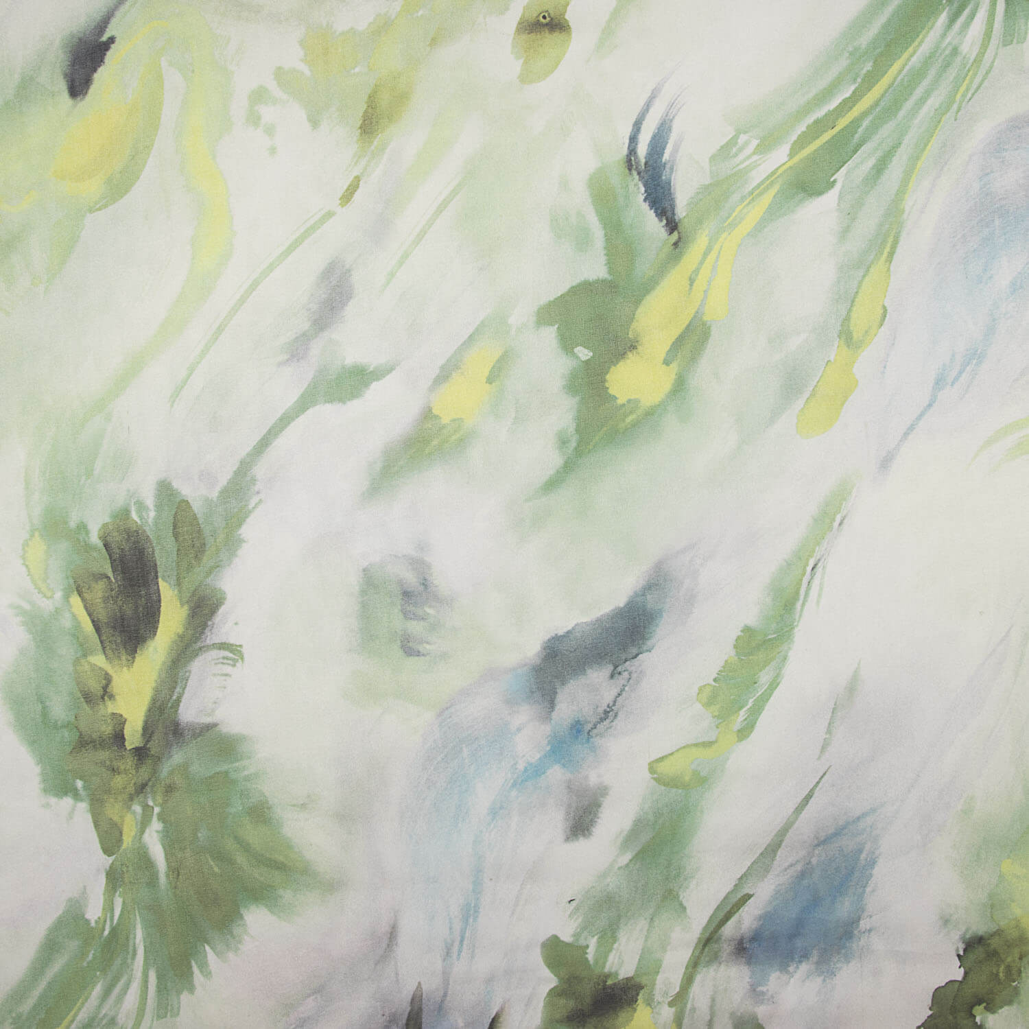 Natural Silk Gauze, Watercolour Green Garden - Ribes y Casals