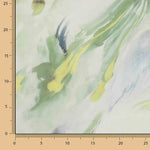 Natural Silk Gauze, Watercolour Green Garden - Ribes y Casals