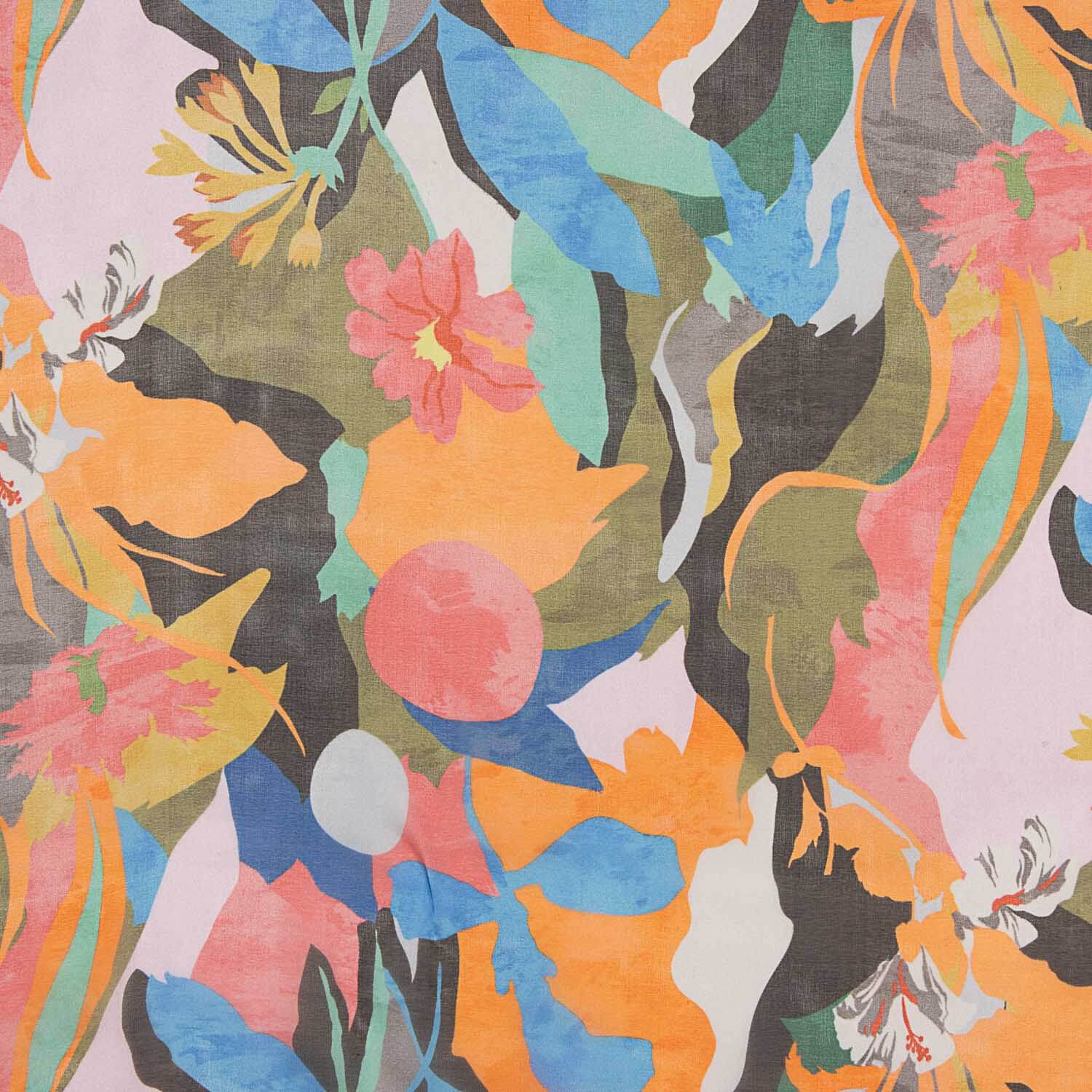 Natural Silk Gauze Tropical Paradise - Ribes y Casals