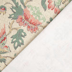 Vintage Print Cotton Canvas with Floral and Bird Motifs - Ribes y Casals