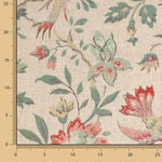 Vintage Print Cotton Canvas with Floral and Bird Motifs - Ribes y Casals