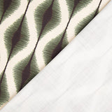 Ethnic Green Ikat Cotton Canvas - Ribes y Casals
