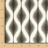 Ethnic Green Ikat Cotton Canvas - Ribes y Casals
