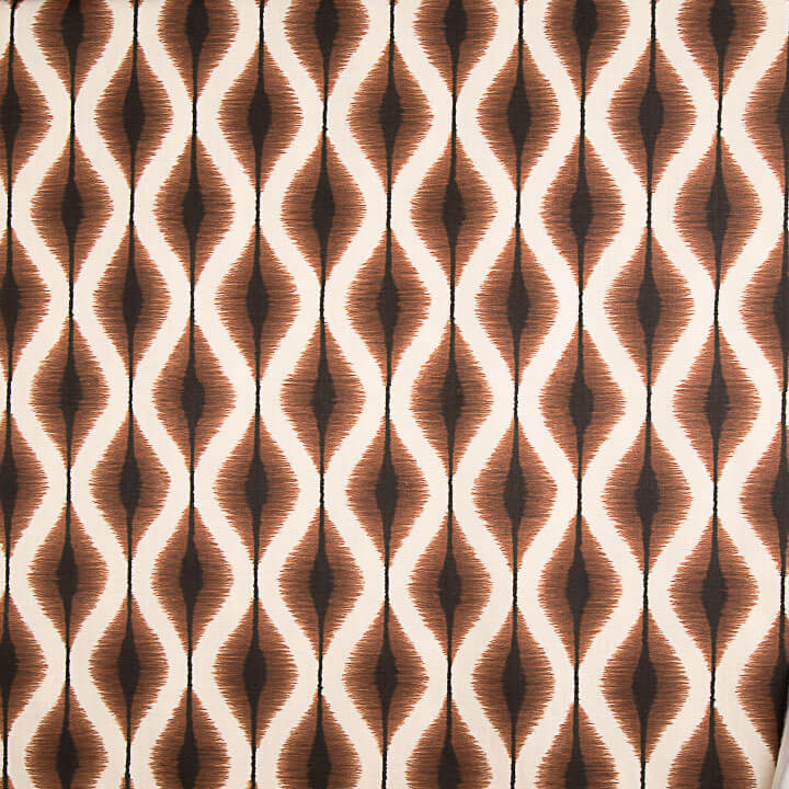 Terracotta Ethnic Print Cotton Canvas - Ribes y Casals