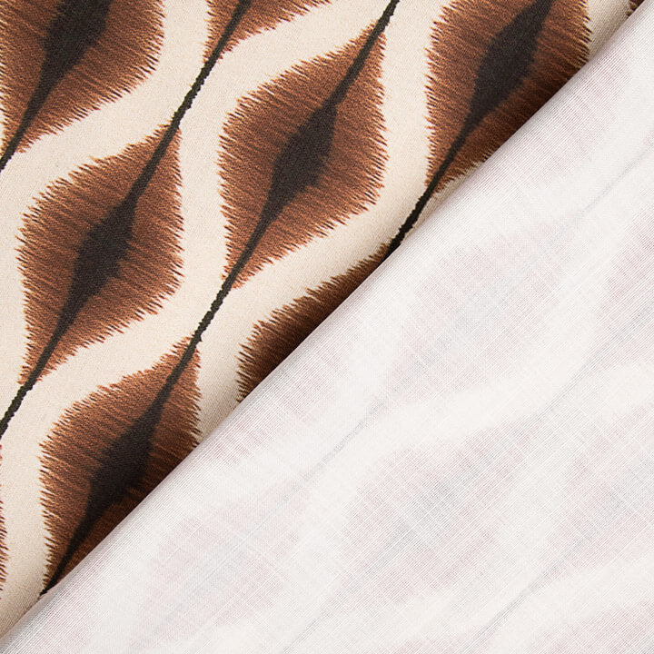 Terracotta Ethnic Print Cotton Canvas - Ribes y Casals