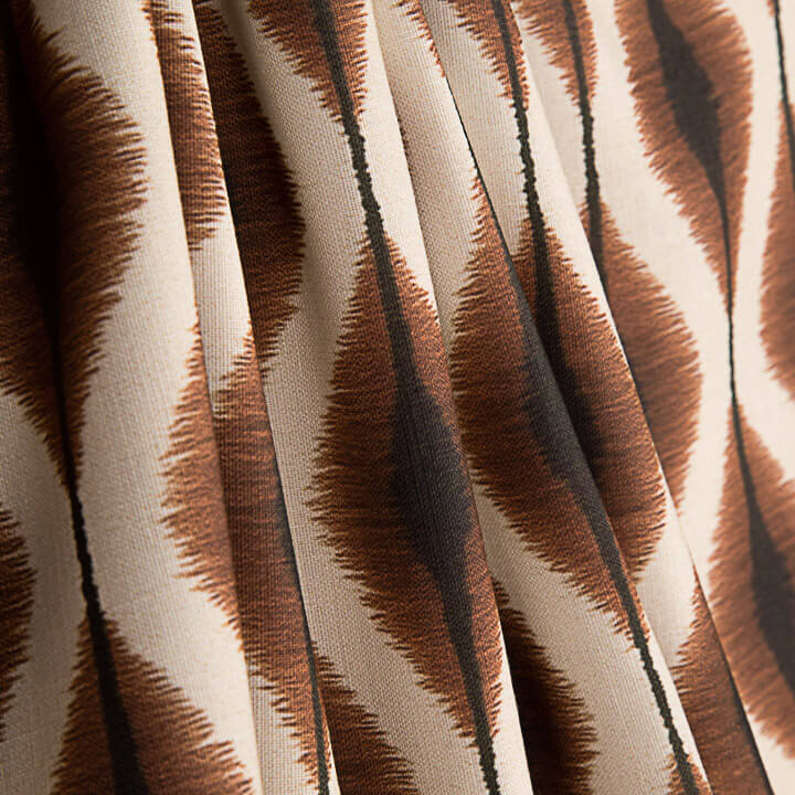 Terracotta Ethnic Print Cotton Canvas - Ribes y Casals