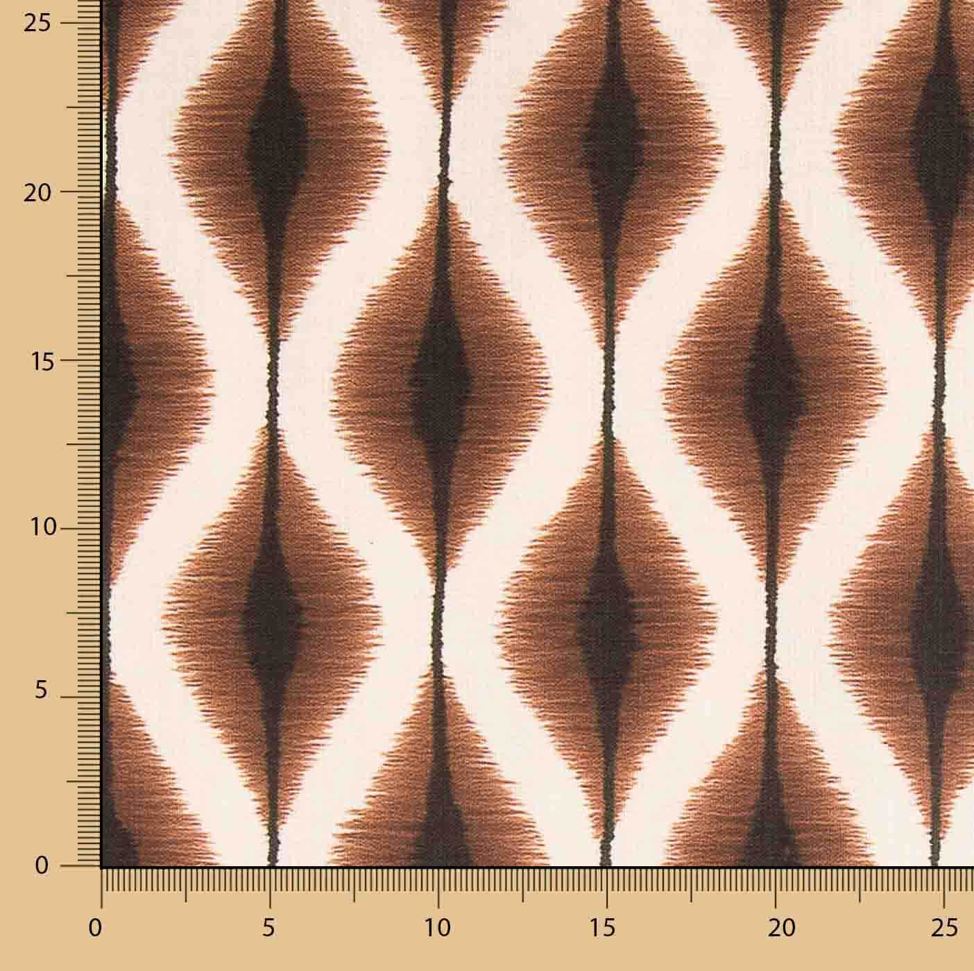 Terracotta Ethnic Print Cotton Canvas - Ribes y Casals
