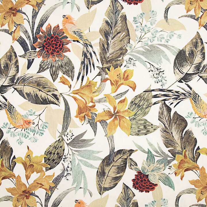 Multicoloured Tropical Paradise Cotton Canvas - Ribes y Casals