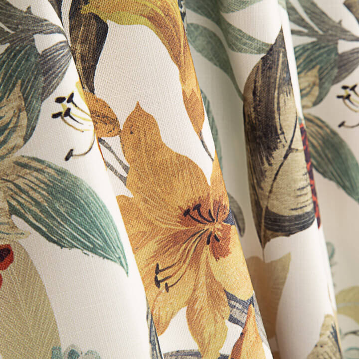 Multicoloured Tropical Paradise Cotton Canvas - Ribes y Casals
