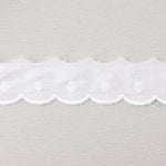 White Embroidered Batiste Trim Model 11700 – 30 mm - Ribes y Casals